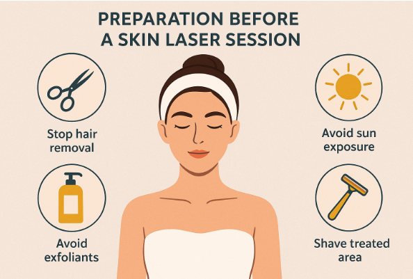 روتين العناية بالبشرة بعد جلسات